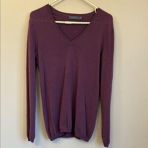 The Limited Purple V-Neck Cashmere Sweater
